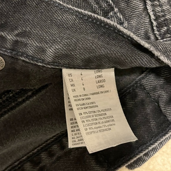 Loose warn black high waisted jeans - Picture 2 of 4